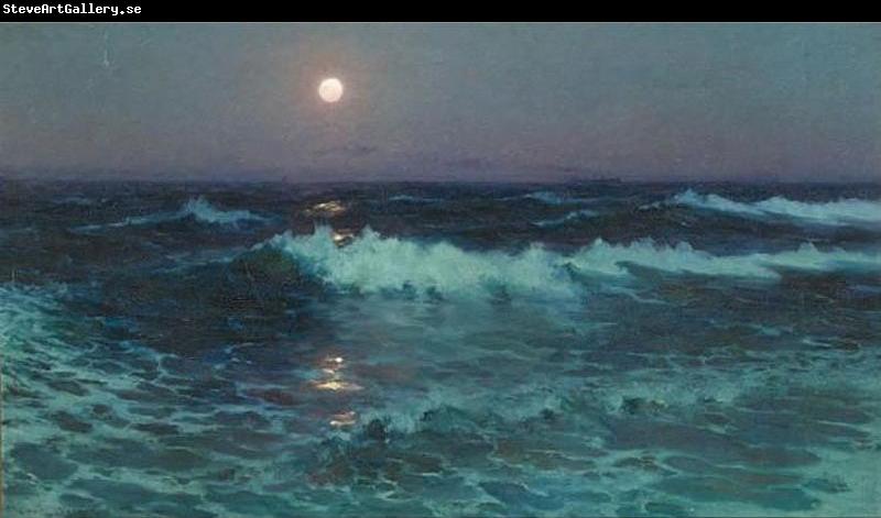 Lionel Walden Moonlight, oil painting by Lionel Walden,